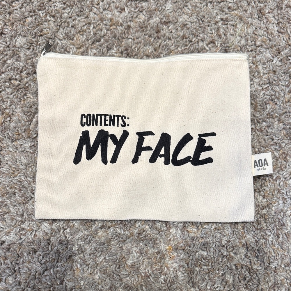 Cream Cosmetic Bag